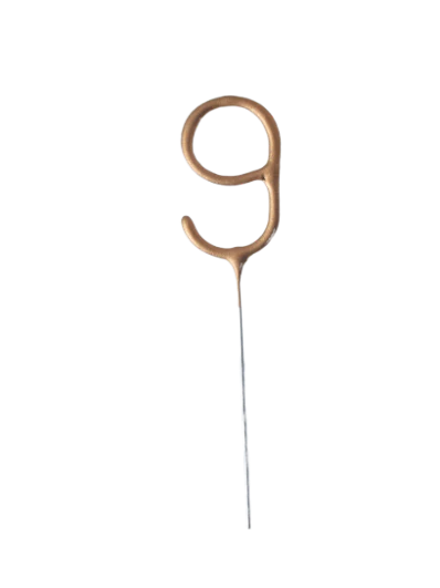 Gold Sparkler Number Candles 0 to 9 - Image 12